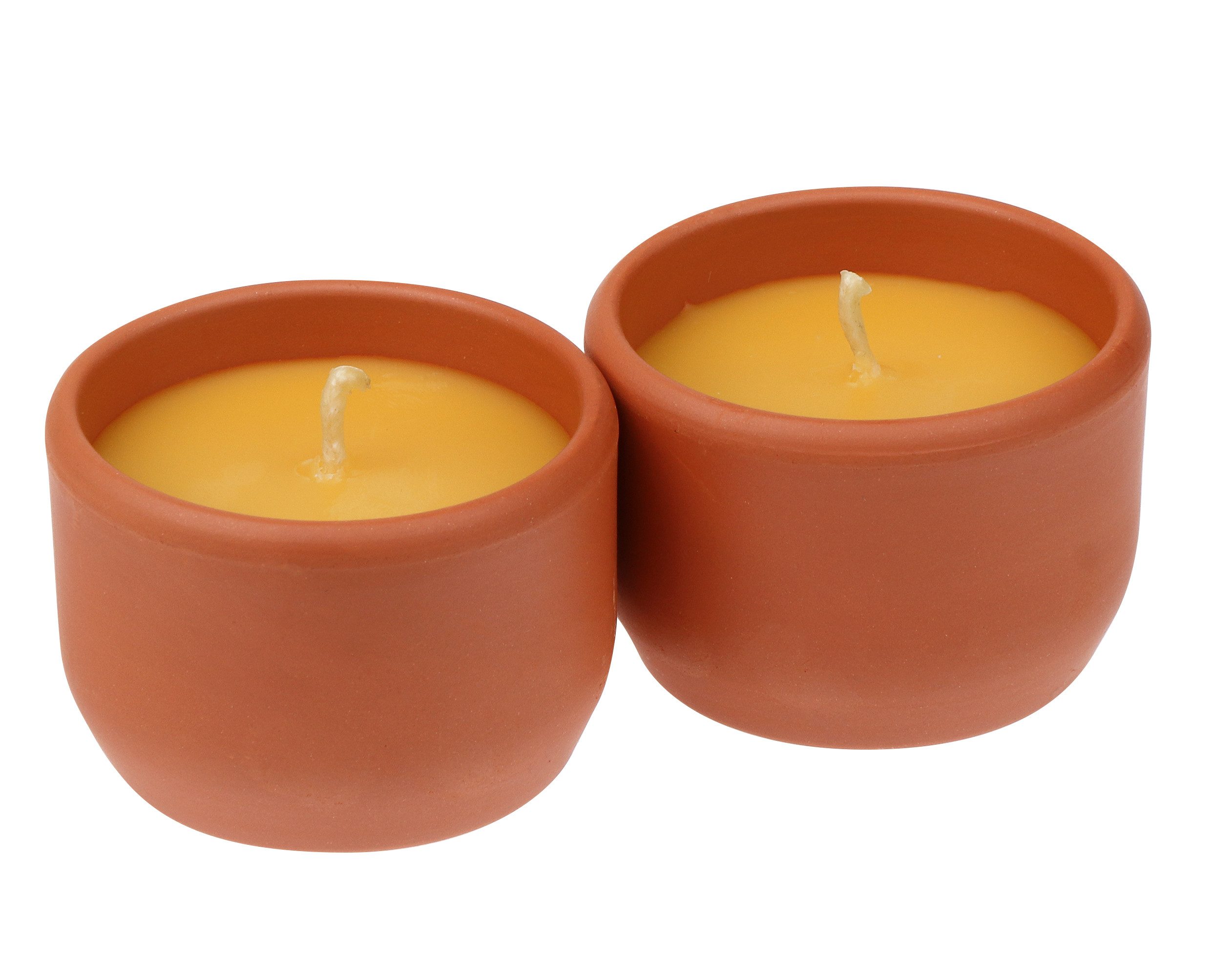 Steinhart Kerzen Bienenwachskerze 100% Bienenwachs-Kerze Terra-Töpfchen 2er günstig online kaufen