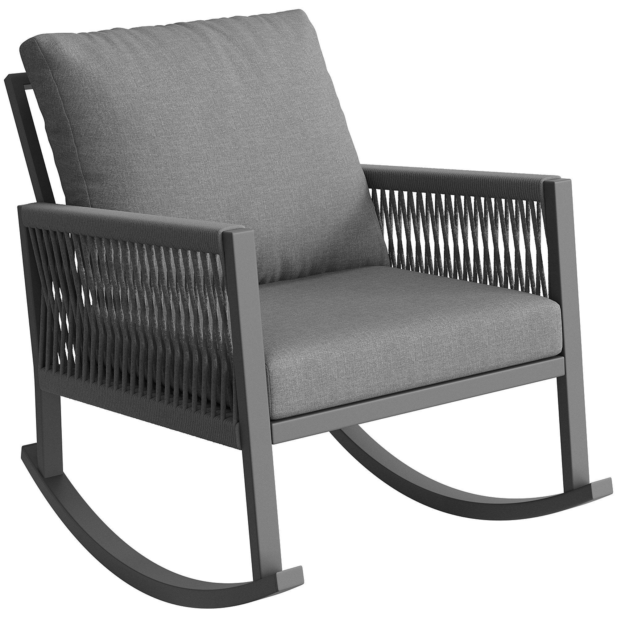OKWISH Schaukelstuhl Outdoor-Schaukelstuhl (komfortable Kissen,für Garten & Terrasse, 1 St)