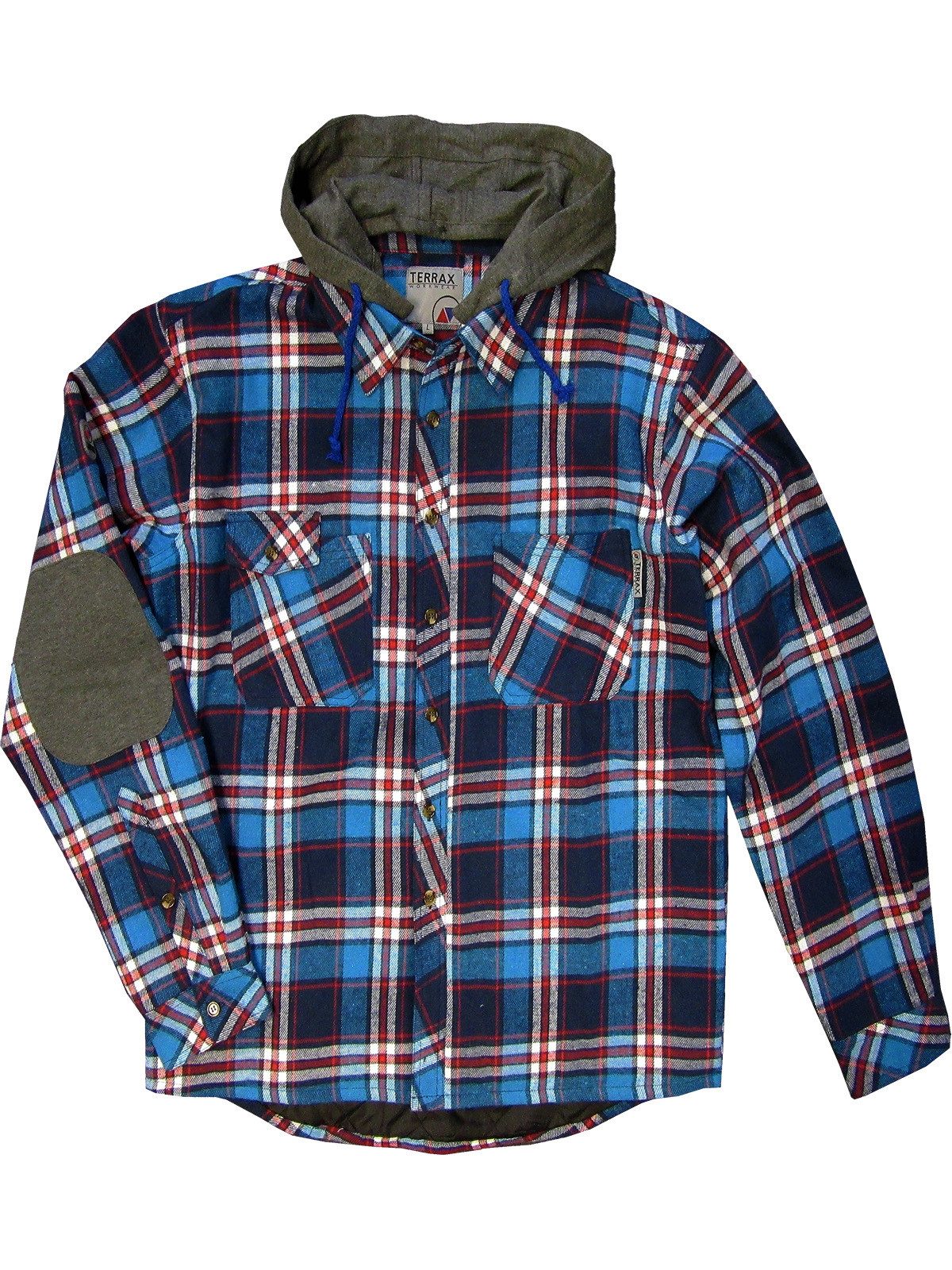 Terrax Workwear Langarmhemd Thermohamd aqua/rot US Kleidergrößen