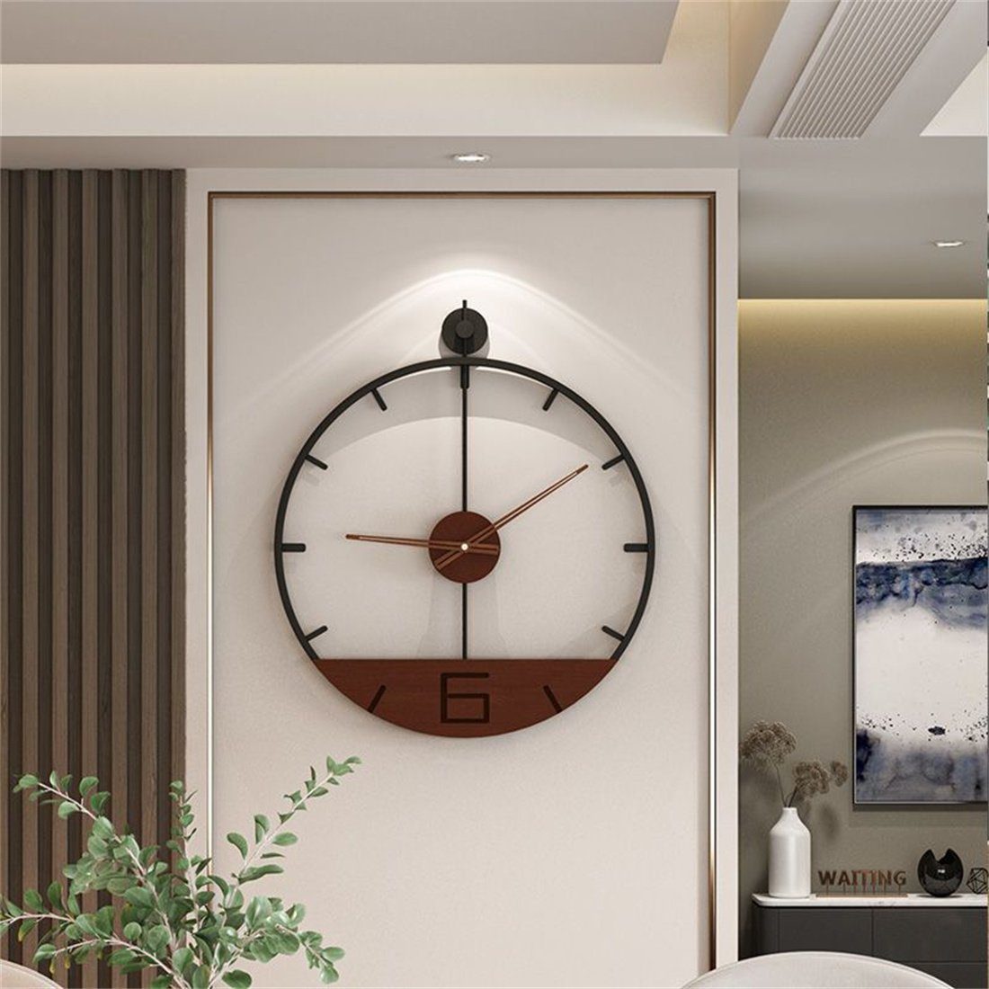 HOPPO~ Wanduhr 43cm moderne stille Wanduhr, dekorative Wanduhr für den Wohnbereich