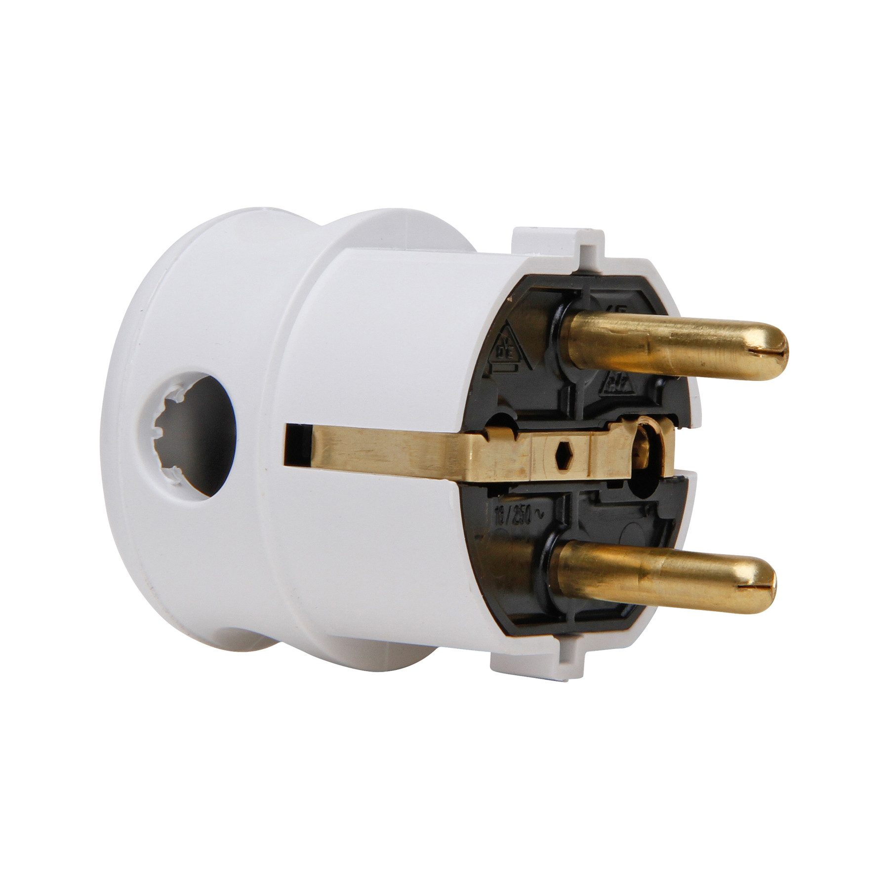 Kopp KOPP Schutzkontakt-Winkelstecker 178501006, cremeweiß Adapter