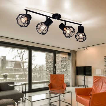 Globo LED Deckenleuchte, Leuchtmittel nicht inklusive, Design Decken Leuchte Ess Zimmer Balken Licht-Schiene Spot Käfig Lampe