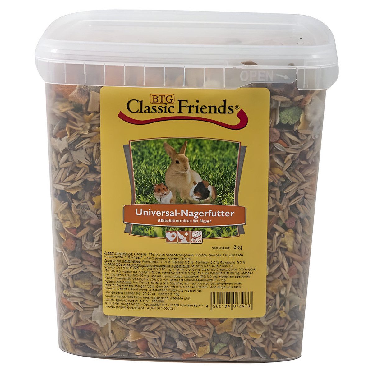 Classic Friends Universal Nagerfutter 3 kg, Trockenfutter für: Kleintier