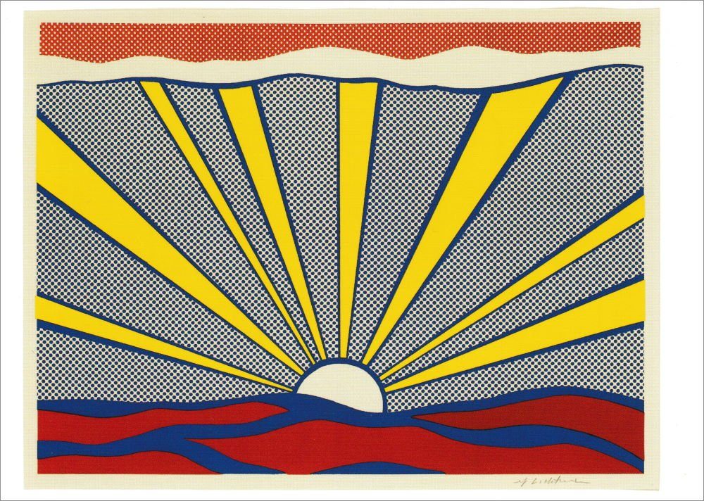 "Sunrise" Kunstkarte Lichtenstein Postkarte Roy