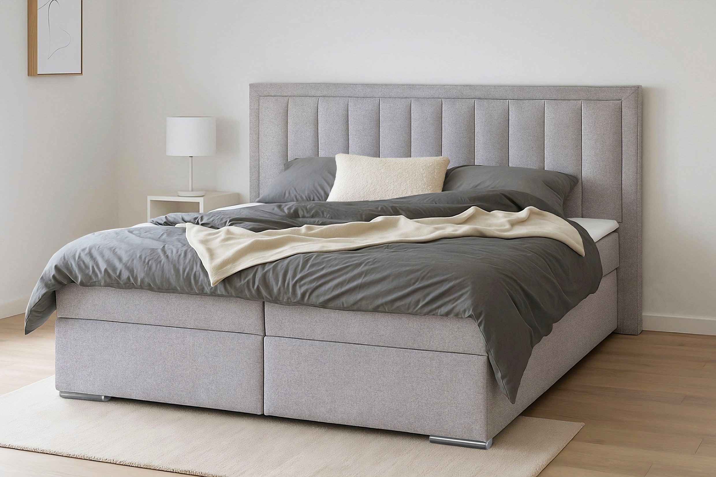 COLLECTION AB Boxbett ATHENA inkl. Bettkasten, erhältlich in der Breite 180cm, erhältlich in verschiedenen Härtegraden, inkl. Topper
