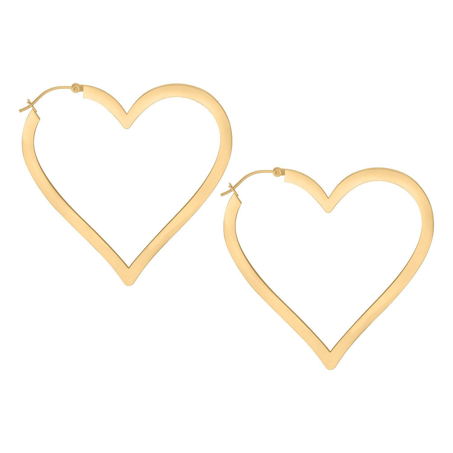 Paar Ohrhänger Heart Hoops