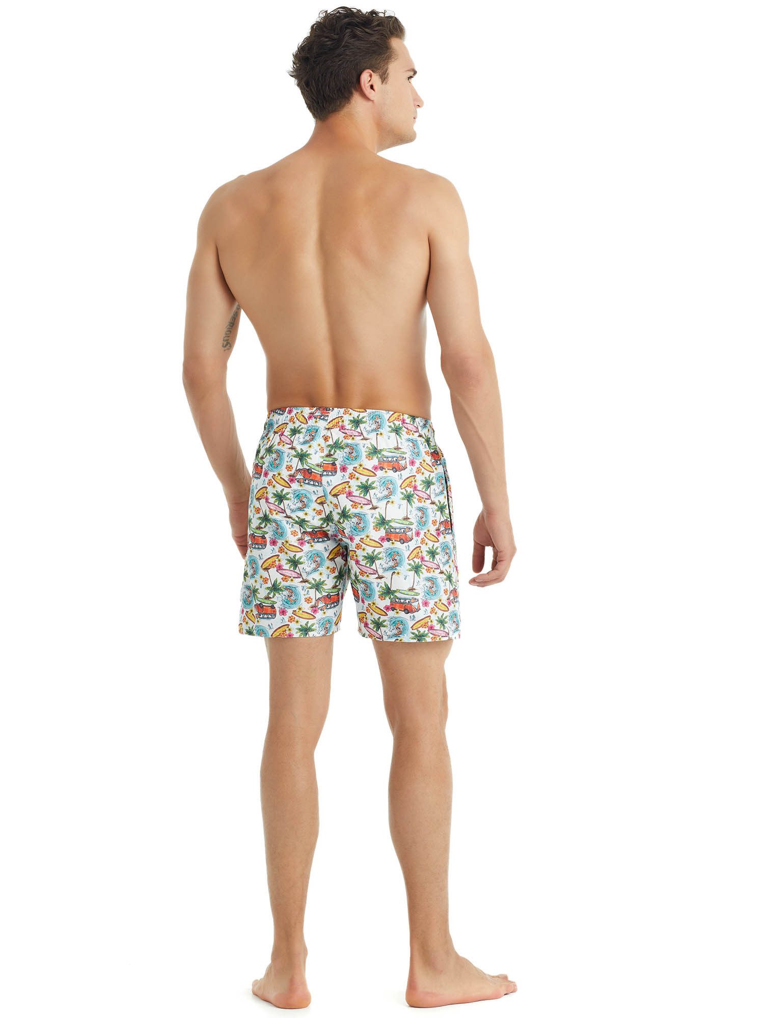 BlackSpade Badeshorts Surf mit kurzem Bein locker geschnittene Schwimmhose