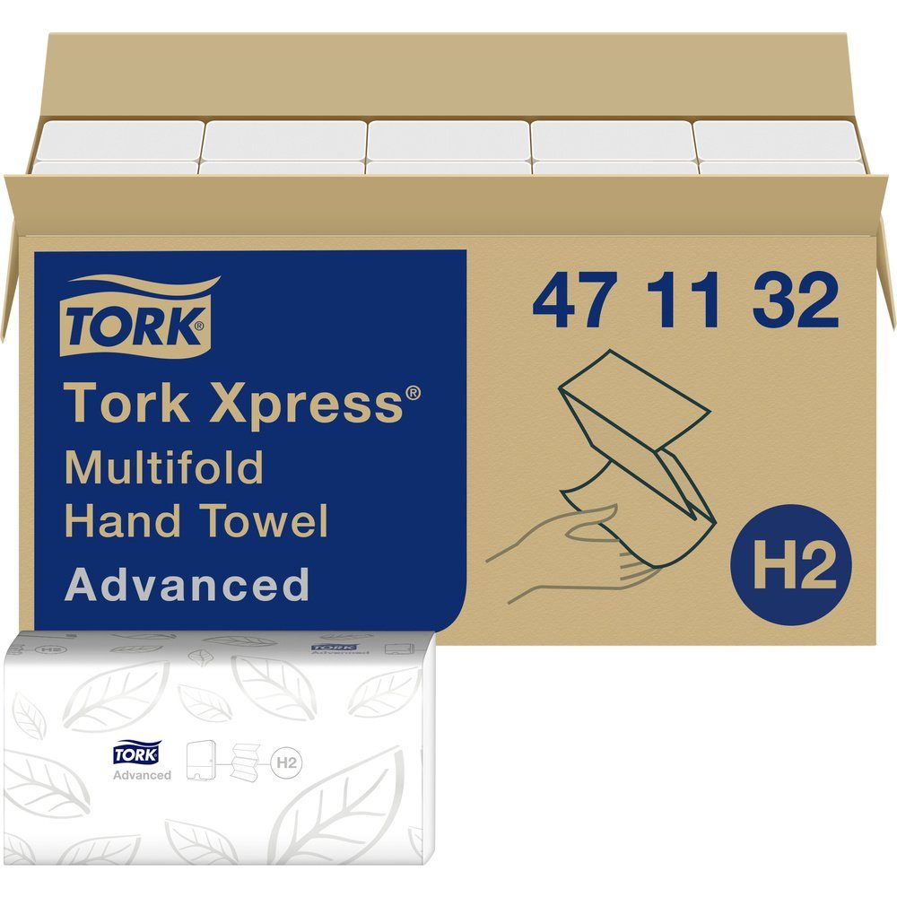 TORK Papierhandtuch TORK 471132 Papierhandtücher (L x B) 23.4 cm x 21.3 cm Weiß 1 St.
