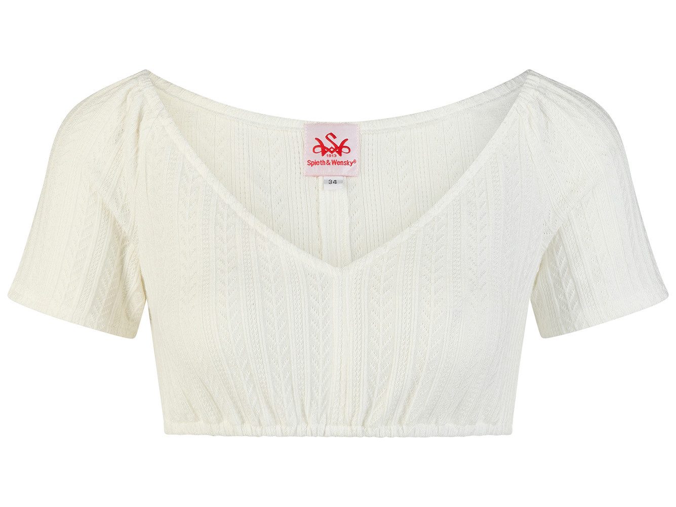 Spieth & Wensky Dirndlbluse Dirndlbluse Hannelore Jersey offwhite