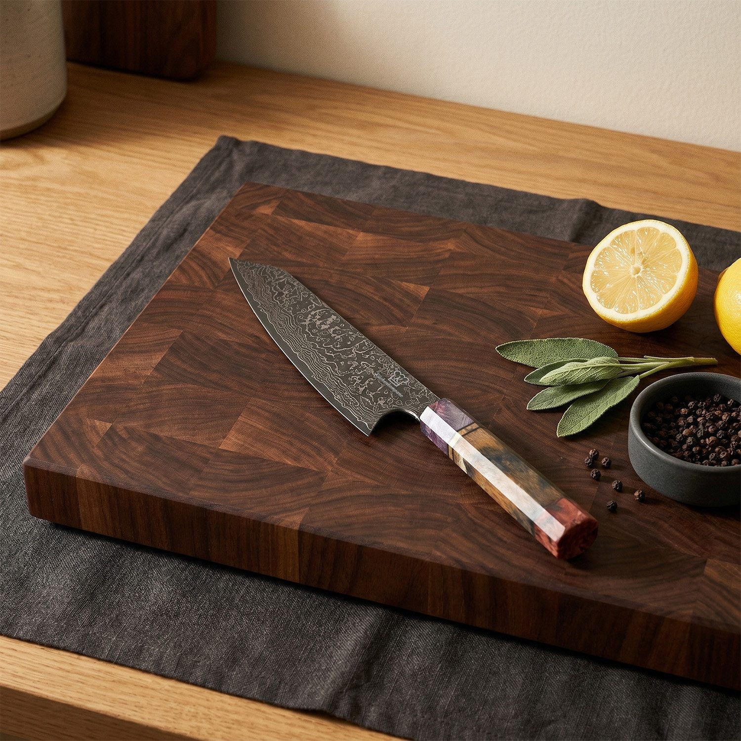 Küchenkompane Kochmesser Damast-Gyuto – Premium VG10 Stahl für die Profiküche – Bild 4 von 5