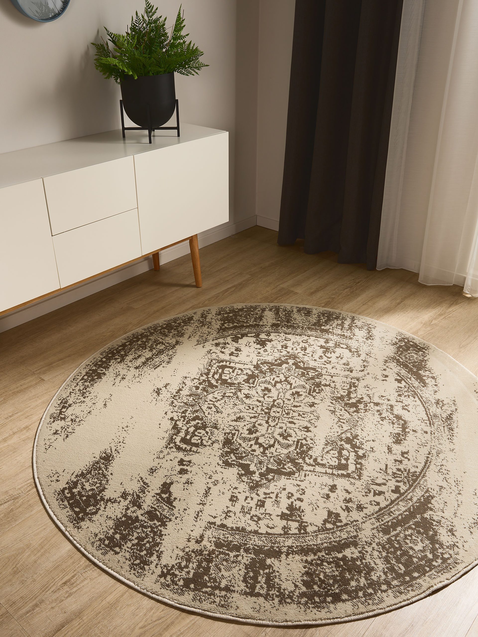 benuta Teppich Suki, rund, Höhe: 6 mm, Kunstfaser, Berber, Ethno-Style, Woh günstig online kaufen