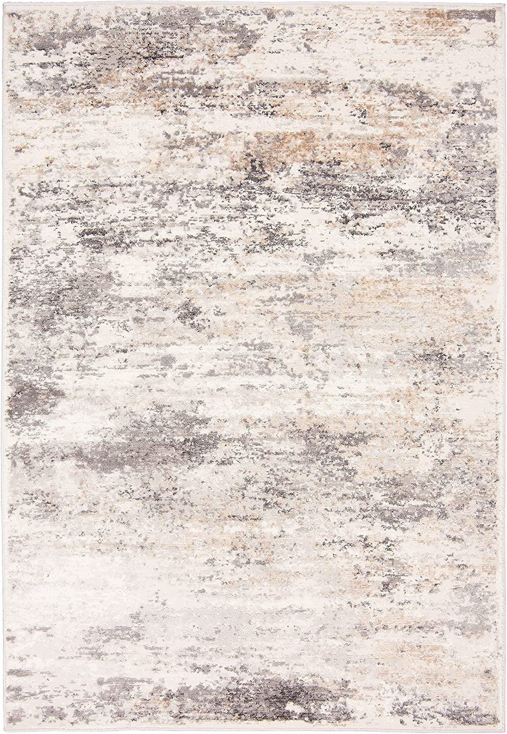 DY-PORTLAND-ABSTRACT, Vintage, Gemustert Mazovia, 80x150, Teppich Kurzflor, Beige-Grau Abstraktes,