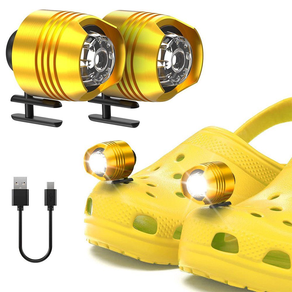 Scheinwerfer LED Gold Clogs Kompatibel Croc,Headlights Stück 2 for Scheinwerfer zggzerg für