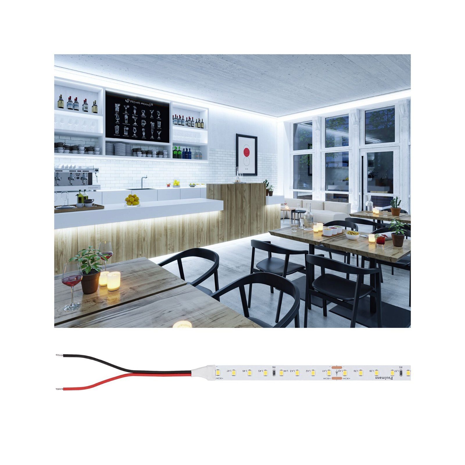 Paulmann LED-Streifen Pro Strip Silver P75 5m 865 IP20 24V DC 23W