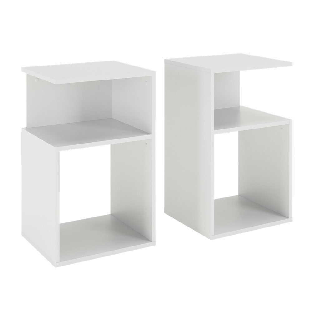 Vicco Nachtschrank Elios, Weiß, 2er Set günstig online kaufen