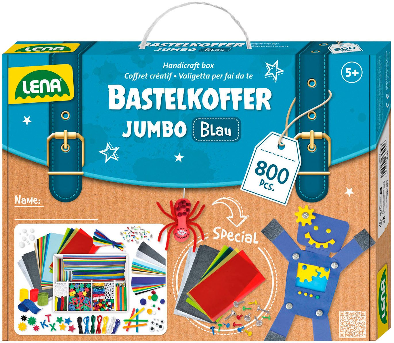 Lena® Kreativset Bastelkoffer Jumbo, blau