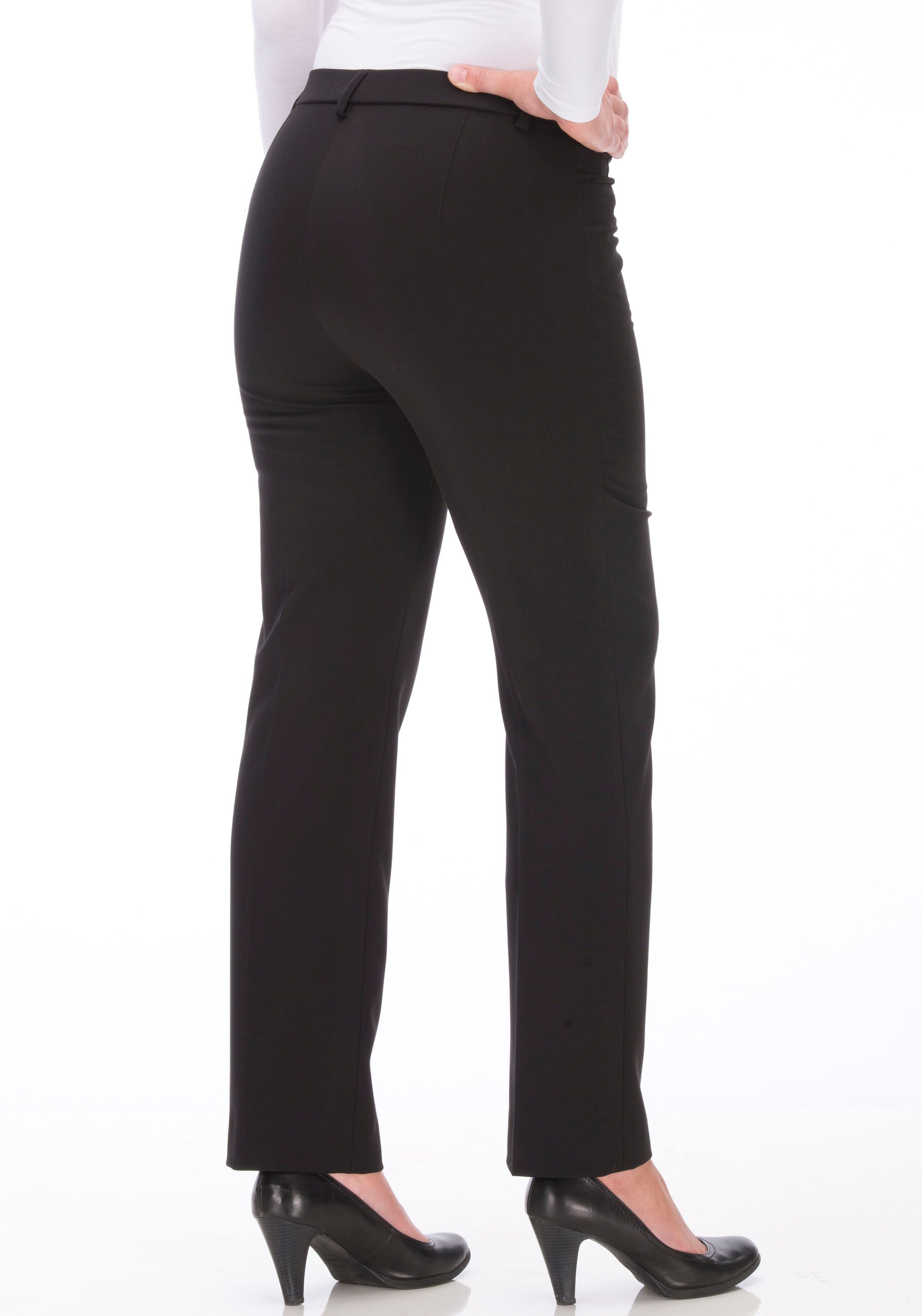 KjBRAND Stoffhose Hose Bea in Bi-Stretch Kammgarnoptik mit Bügelfalte Sommerhose, ideal für kräftige Oberschenkel