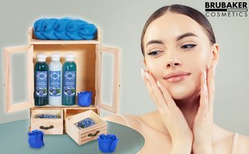 BRUBAKER Pflege-Geschenkset 2 in 1 Pflegeset Blaubeere & Vanilla Rose Minze - Wellness Set, 15-tlg., Damen Dusch- und Badeset - Frauen Beauty Geschenkset mit Dekoration