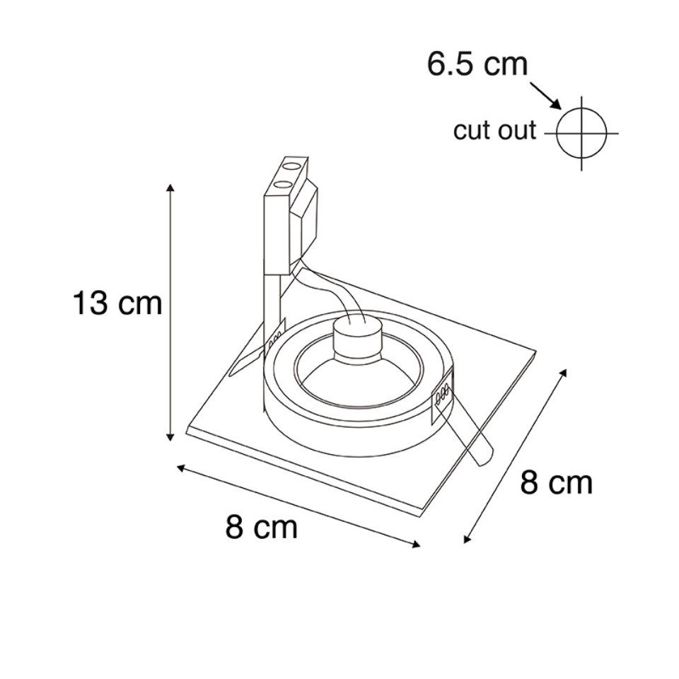 Qazqa LED Einbaustrahler 103476, ohne Leuchtmittel, Warmweiß