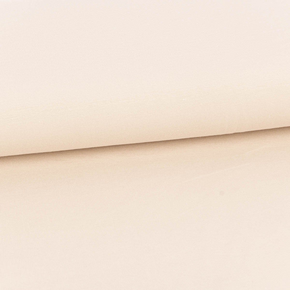 SCHÖNER LEBEN. Stoff Jersey Tencel Modal für Bekleidung einfarbig beige 1,45m Breite, allergikergeeignet