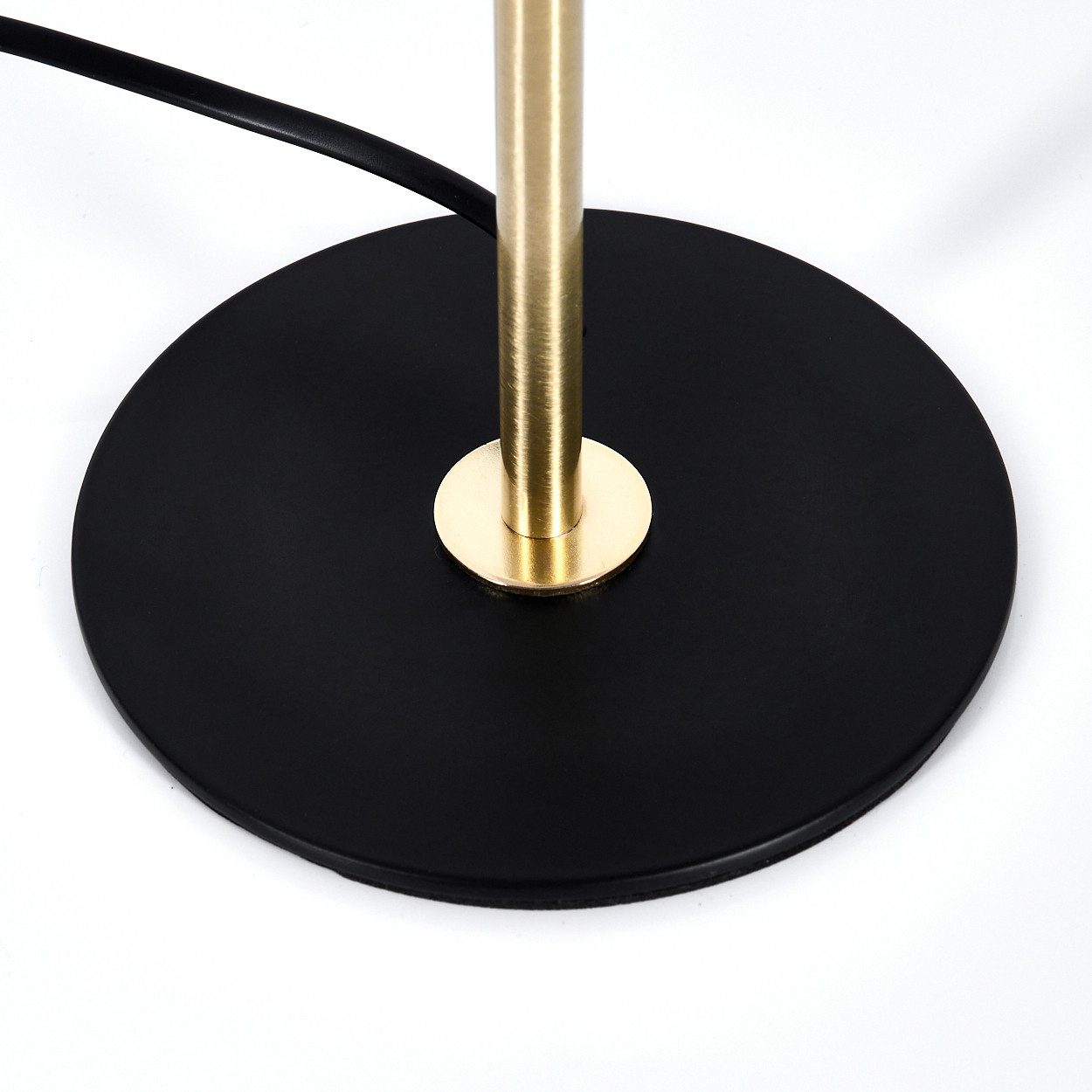 hofstein Tischleuchte moderne Nachttischlampe aus Metall in Schwarz/Goldfarben, ohne Leuchtmittel, RetroTischlampe, Ø20cm, 36cm, Schalter, 1 x E14, ohne Leuchtm – Bild 5 von 5