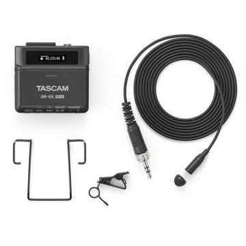 Tascam DR-10L Pro Recorder mit Lavaliermikrofon Digitales Aufnahmegerät (mit Bluetooth-Adapter und Tuch)