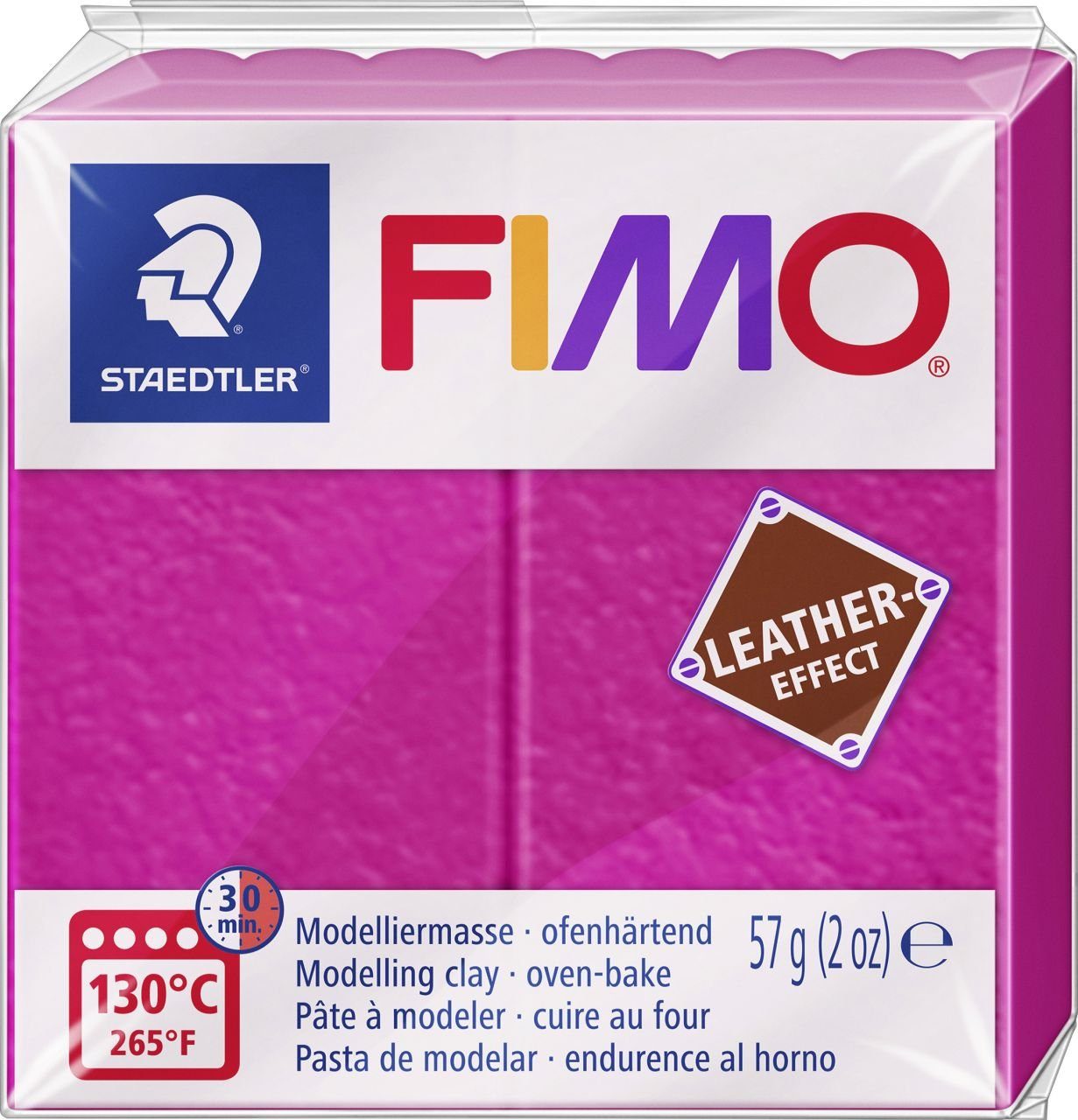 STAEDTLER Bastelnaturmaterial FIMO leather-effect beere 57 g