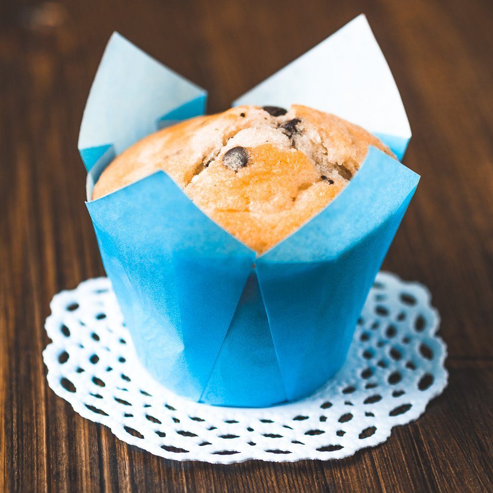 24 - in Muffinform Germany hellblau Made Demmler Stück Muffins von und Cupcakes stilvollen zum -, Anrichten Muffin-Tulip-Wraps -