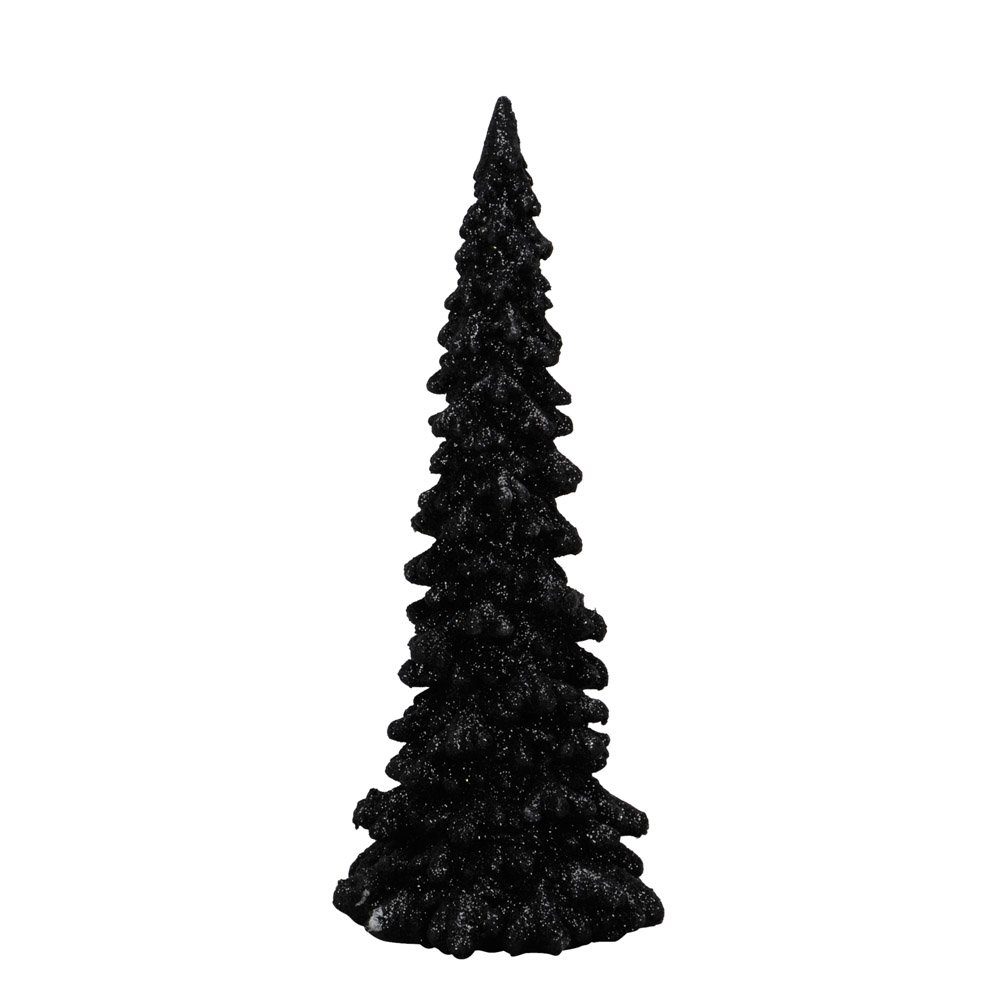 Künstlicher Tannenbaum Glitzer Weihnachtsbaum schwarz Weihnach mit SHINY Dekobaum Posiwio H23cm Dekotanne