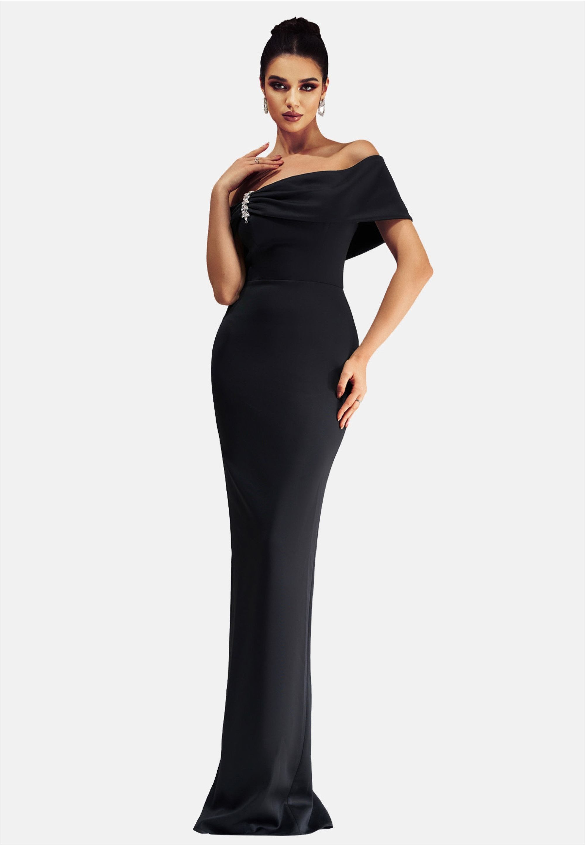 Moda Minx Jerseykleid Zoe One Shoulder Dress im schulterfreien Design