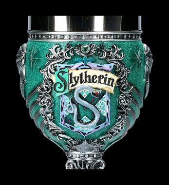 Figuren Shop GmbH Becher Harry Potter Kelch - Slytherin - Merchandise Becher, Kunststein (Polyresin), Edelstahl