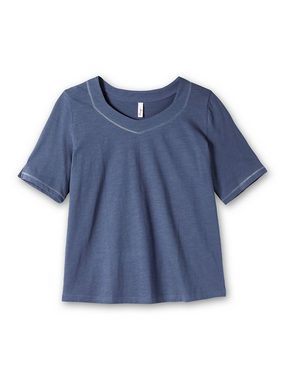 Sheego T-Shirt Große Größen mit Effekt-Ziernähten, aus Flammgarn