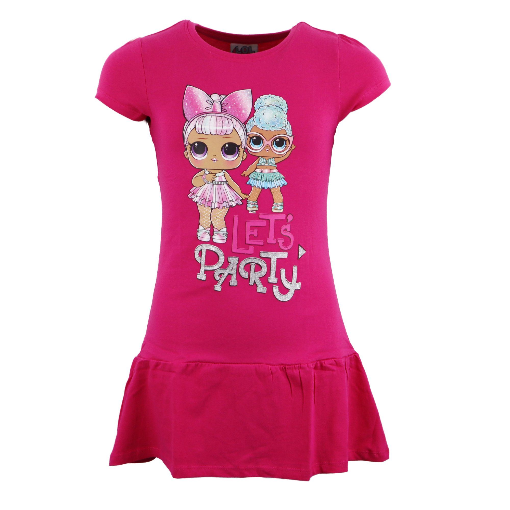 LOL oder L.O.L. Kinder Rosa Pink Surprise Baumwolle, 134, Party 104 Sommerkleid Gr. Kleid Lets Girls SURPRISE! Mädchen bis