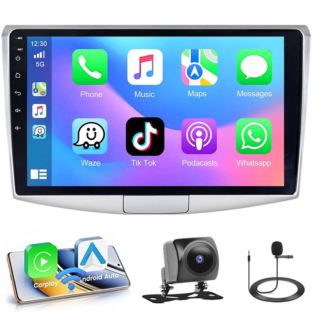 A-Sure 8-Core Für VW Passat B7 2010-15 Android 15 Carplay Autoradio GPS Navi Autoradio (Digitalradio (DAB), RDS, FM, AM, 8-Core 4+64G, 1280*800 IPS Screen/8-Core CPU)