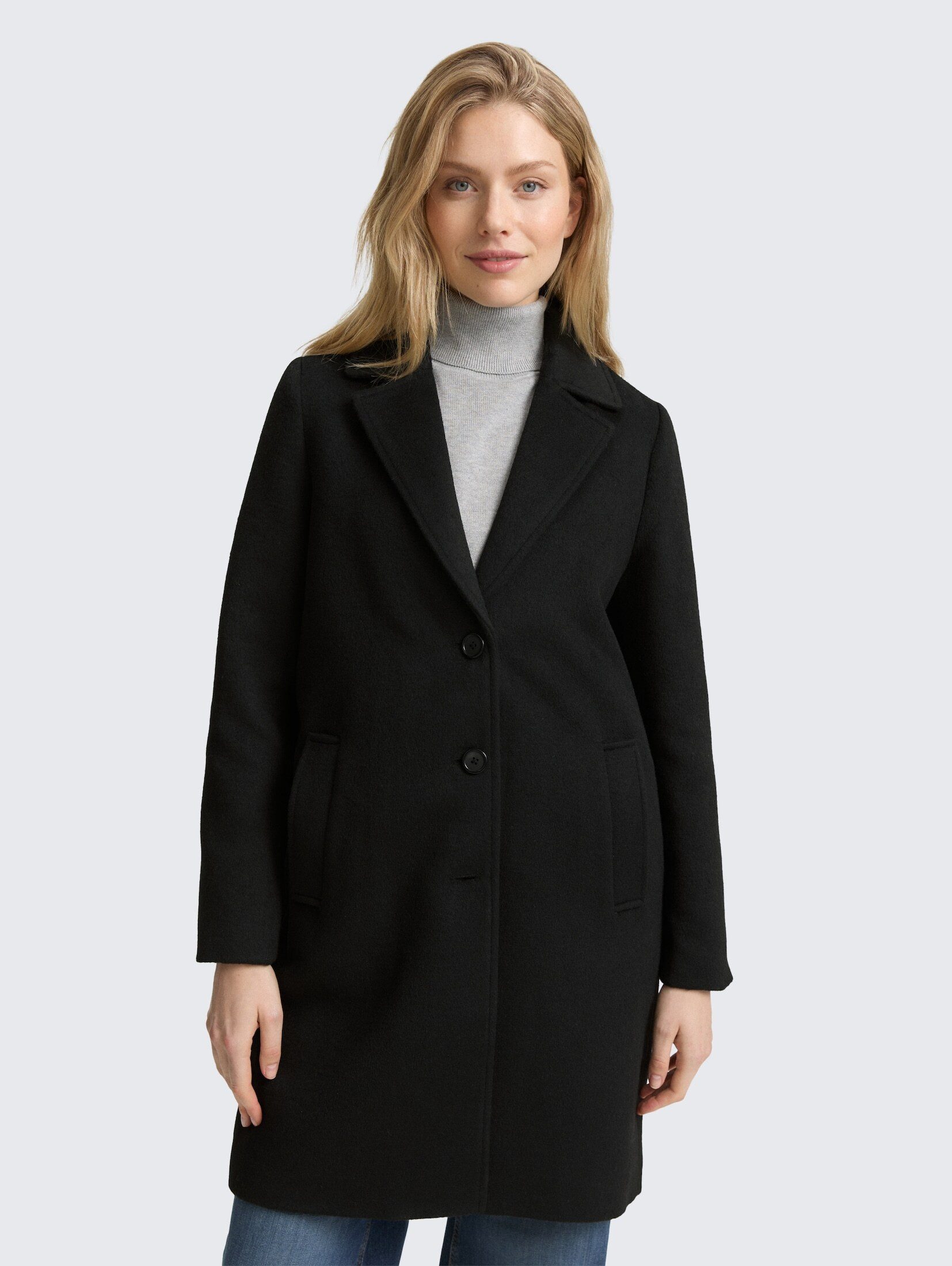TOM TAILOR Kurzmantel Wollmantel mit Eingriffstaschen günstig online kaufen