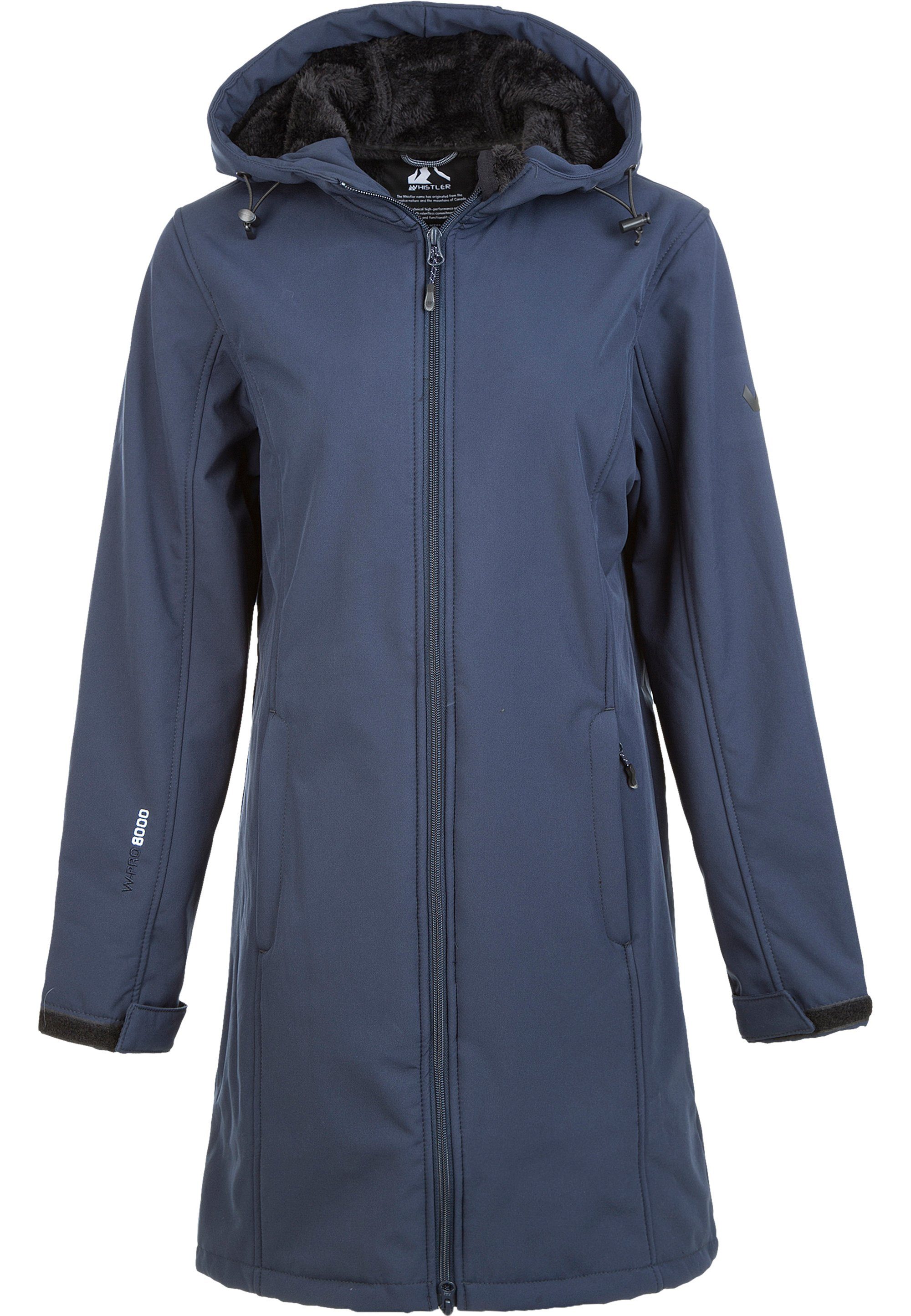 mm ZADIE 8.000 Softshelljacke WHISTLER blau mit Wassersäule