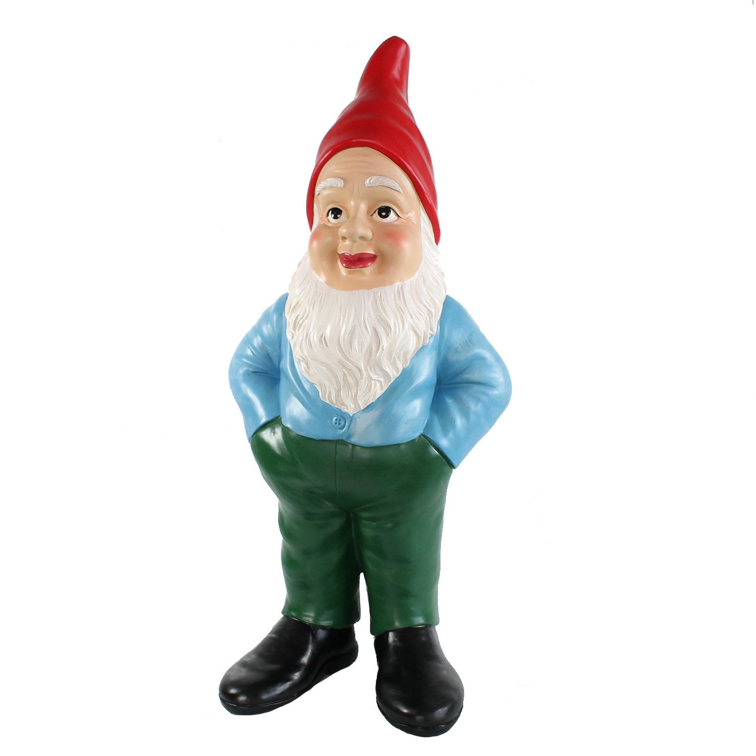 colourliving Gartenzwerg Großer Gartenzwerg Deko Gartenzwerg XL 60 cm Gartenfigur, (1 St), mit Filzplättchen an der Unterseite