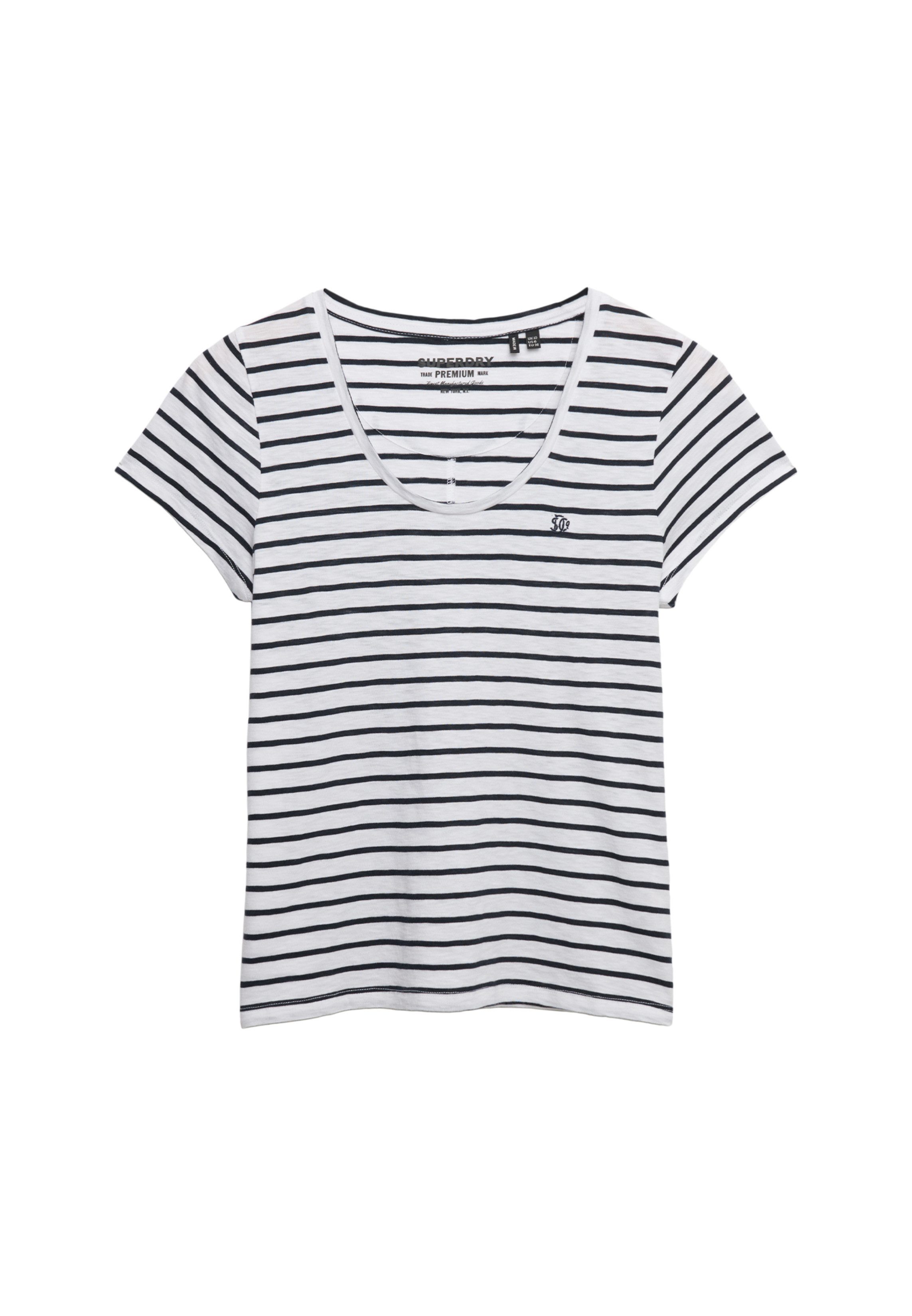 Optic/Navy Stripe