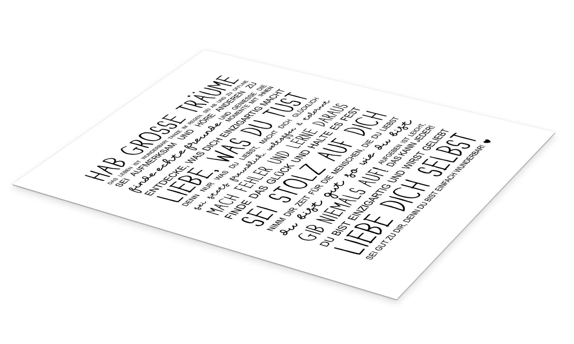 Posterlounge Wandbild Liebe dich selbst, Heyduda, erhältlich als Poster, Le günstig online kaufen