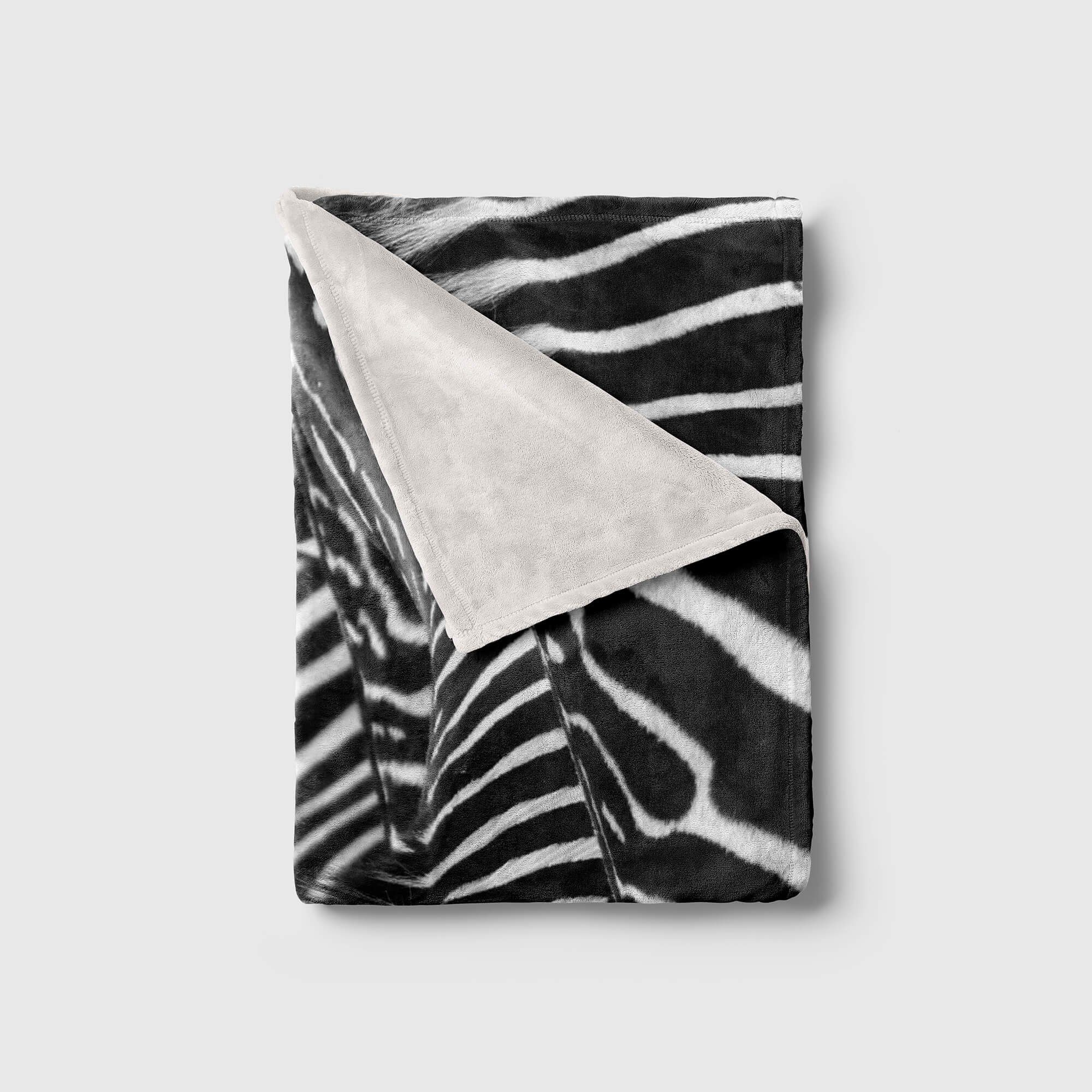 Saunatuch Baumwolle-Polyester-Mix Handtücher Tiermotiv Sinus Zebras mit Kuscheldecke Art Handtuch (1-St), Strandhandtuch Handtuch Schwa, Herde