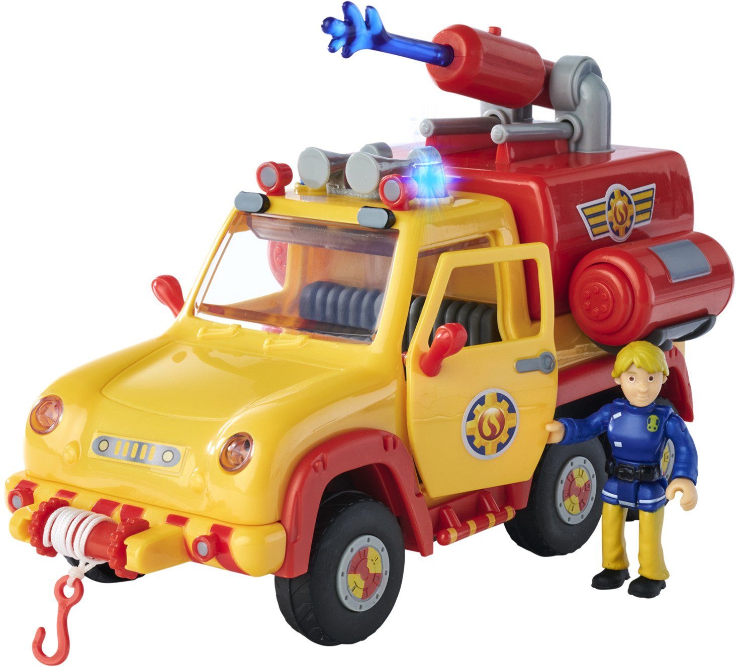 SIMBA Spielzeug-Feuerwehr Feuerwehrmann Sam, Venus 2.0, mit Sound- und Lichteffekten