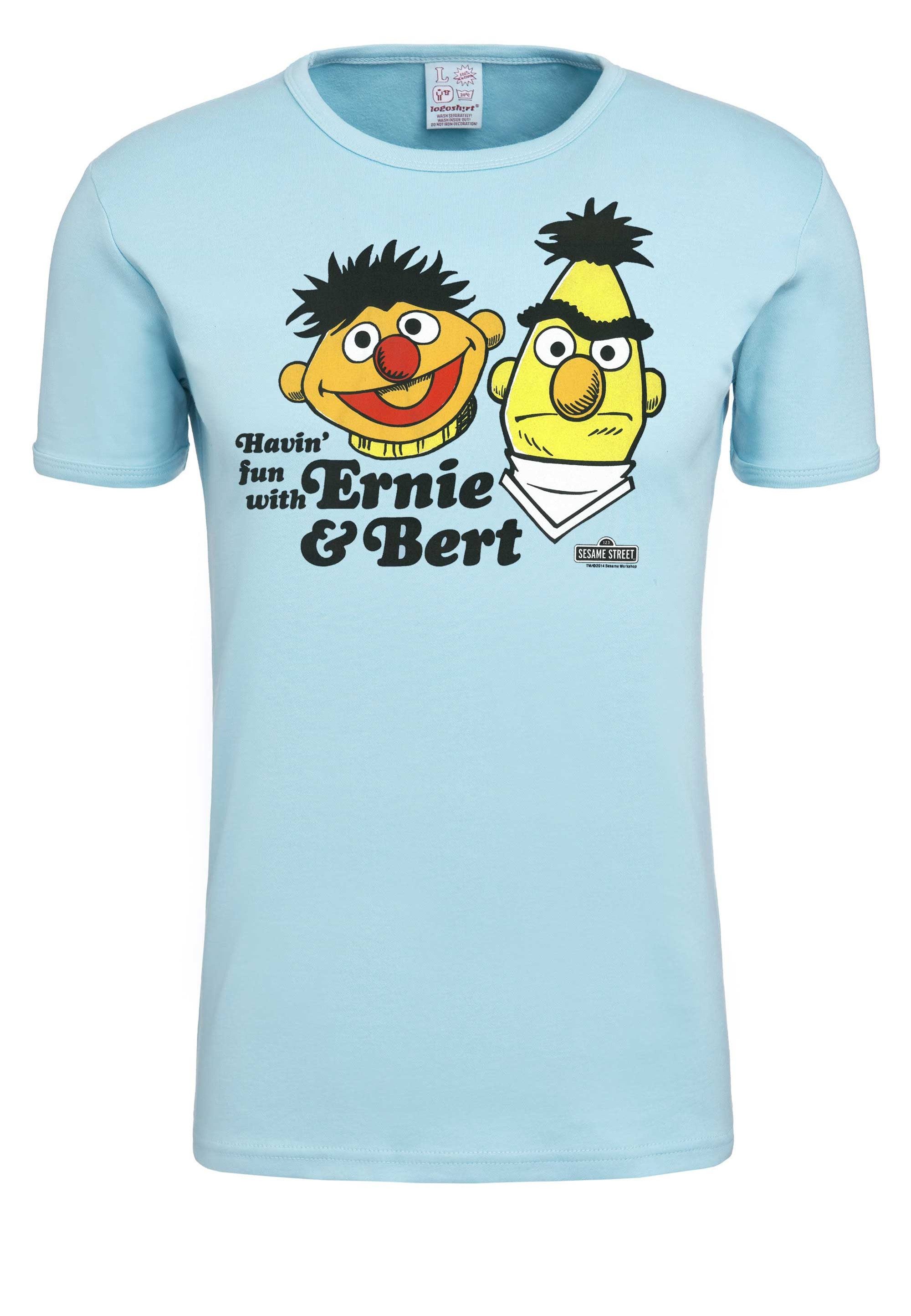 LOGOSHIRT T-Shirt Ernie und Bert mit witzigem Print