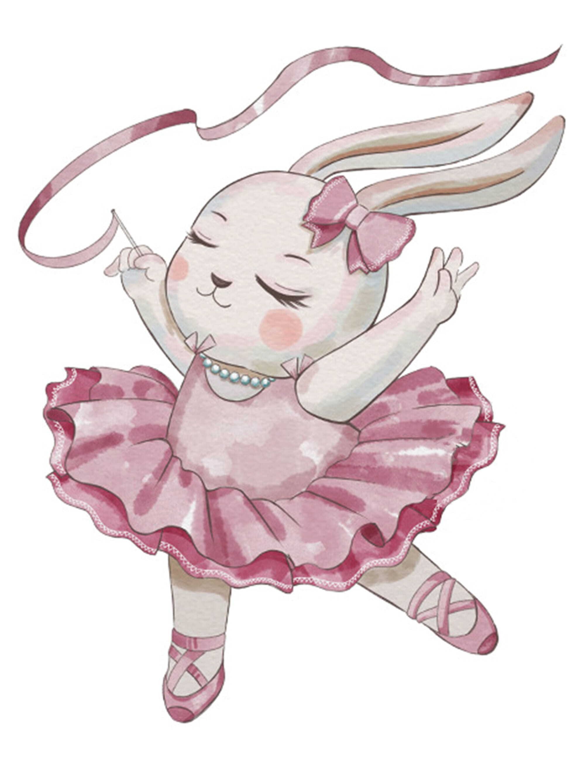 Sipo Wandbild Wandaufkleber Hase, Sterne, Ballerina günstig online kaufen