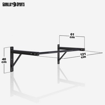 GORILLA SPORTS Klimmzugstange Wandmontage - Fitness Turnstange, Reckstange, Pull Up Bar für Zuhause (1-tlg)