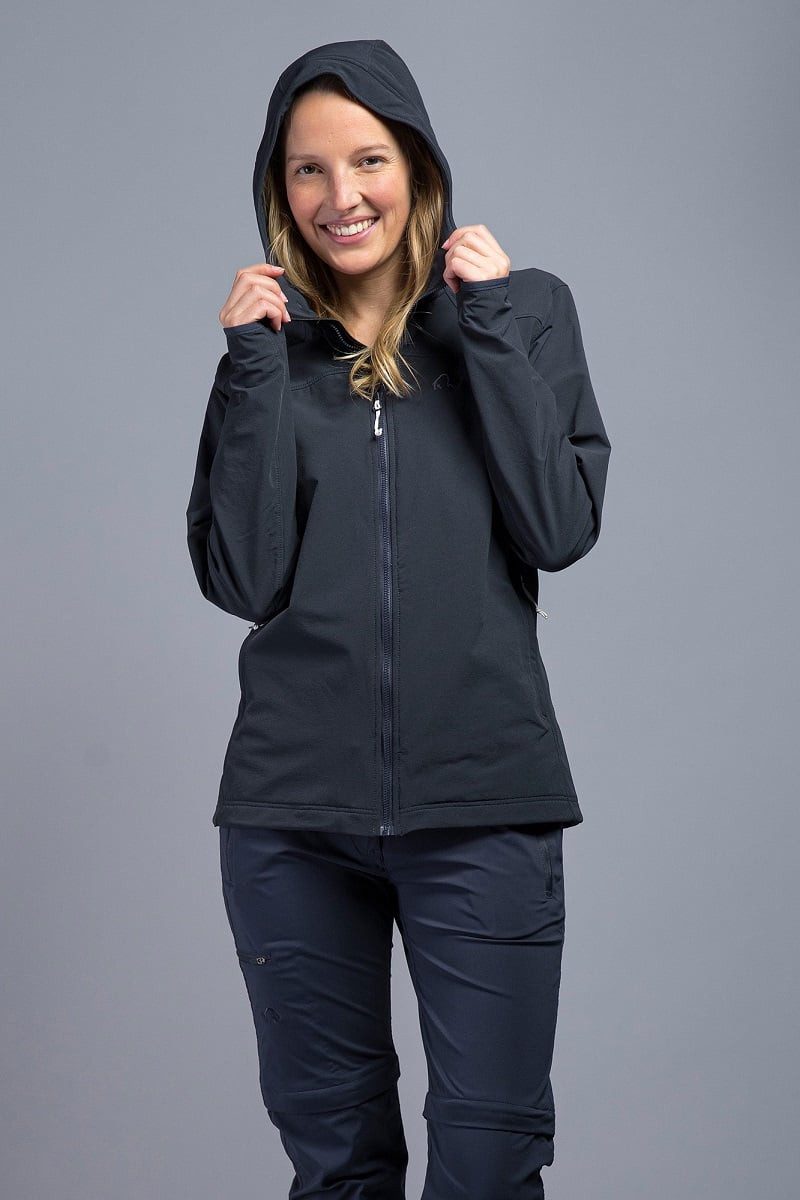 TATONKA® Softshelljacke Cesi Hooded (winddicht, atmungsaktiv) dunkelblau Damen