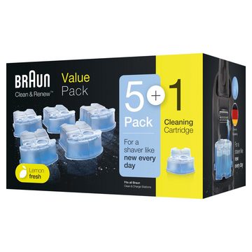 Braun Germany Haarentferner-Set Clean & Renew 5+1 Ersatzkartuschen für elektrische Rasierer