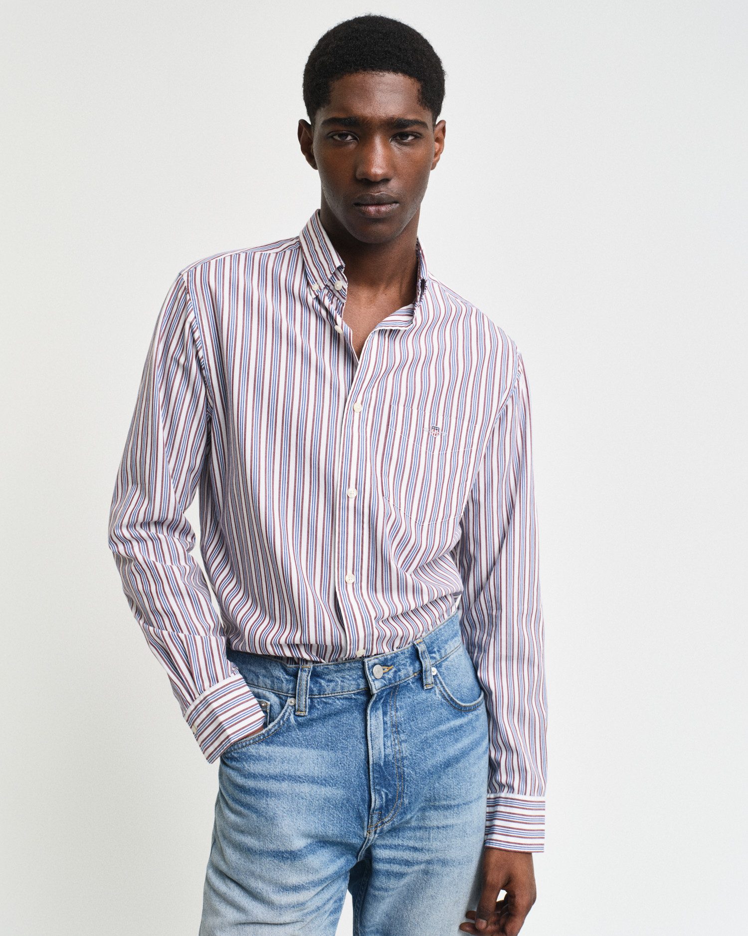 Gant Langarmhemd REG POPLIN STRIPE SHIRT günstig online kaufen