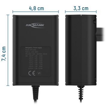 ANSMANN AG APS 1000 Netzteil 12V, Netzstecker bis max 1000mA (7 Adapter) Netzteil
