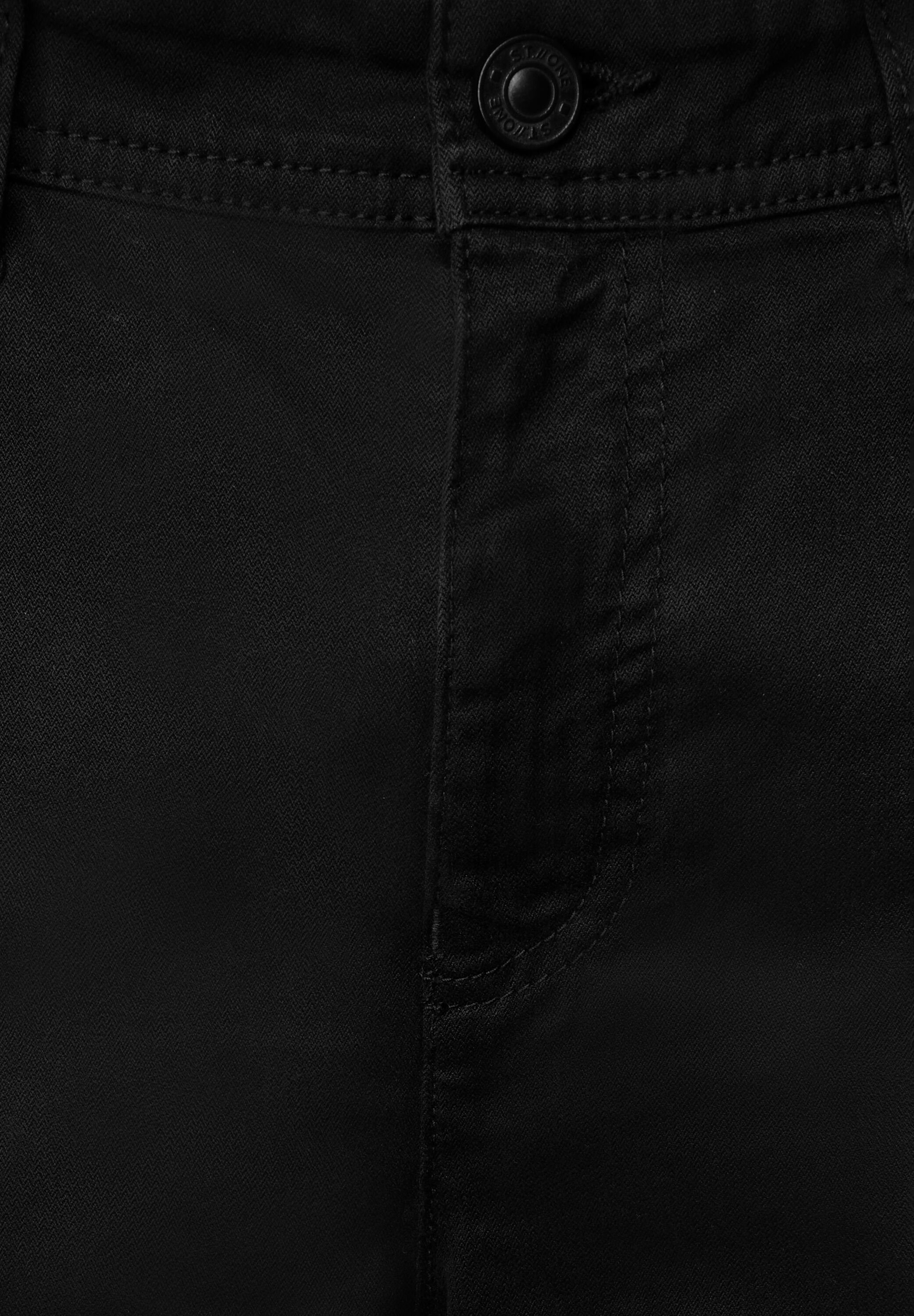 STREET ONE MEN 5-Pocket-Style Black Stoffhose