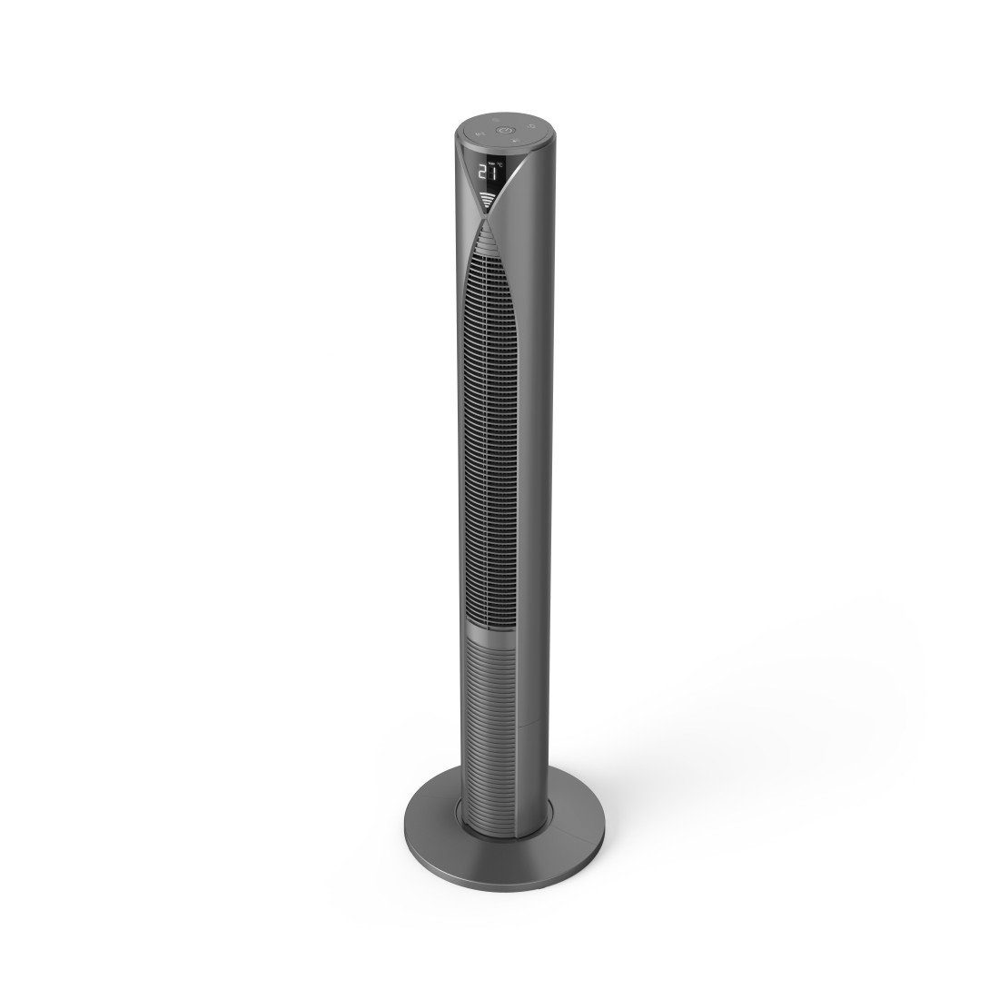 Hama Standventilator Smarter Standventilator mit Geschwindigkeitsstufen, energiesparend Timer, Modus Turm, mit Displayanzeige, Fernbedienung Standby 117cm, 3